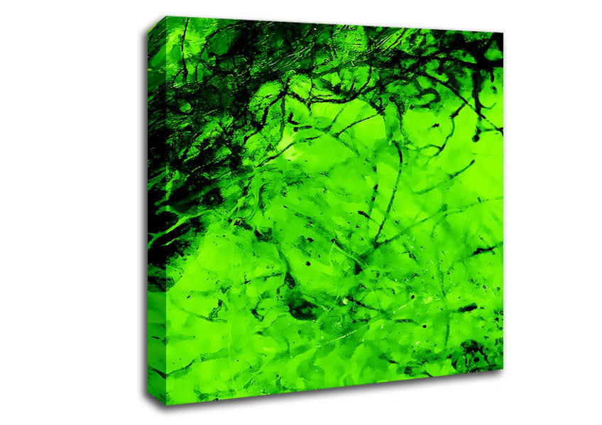 Green Branches In The Wind Canvas Wall Art