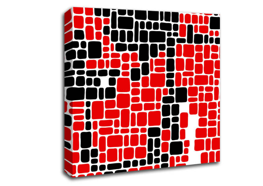 Mosaic Reds Canvas Wall Art