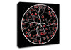Circle Of Life Red On Black Canvas Wall Art