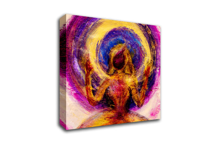 Zen The Spinning Wheel Of Life Pinks Canvas Wall Art