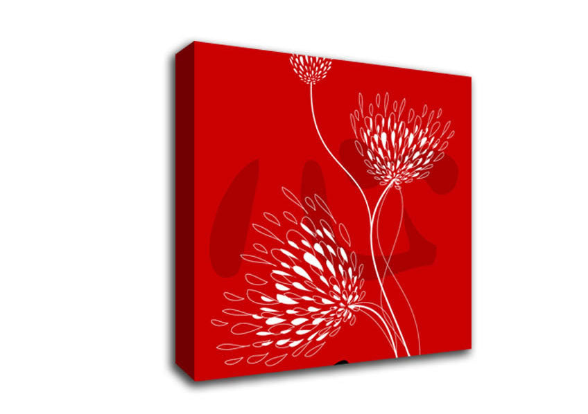 Red Doves Canvas Wall Art