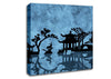 The Blue Japanese Garden Canvas Wall Art