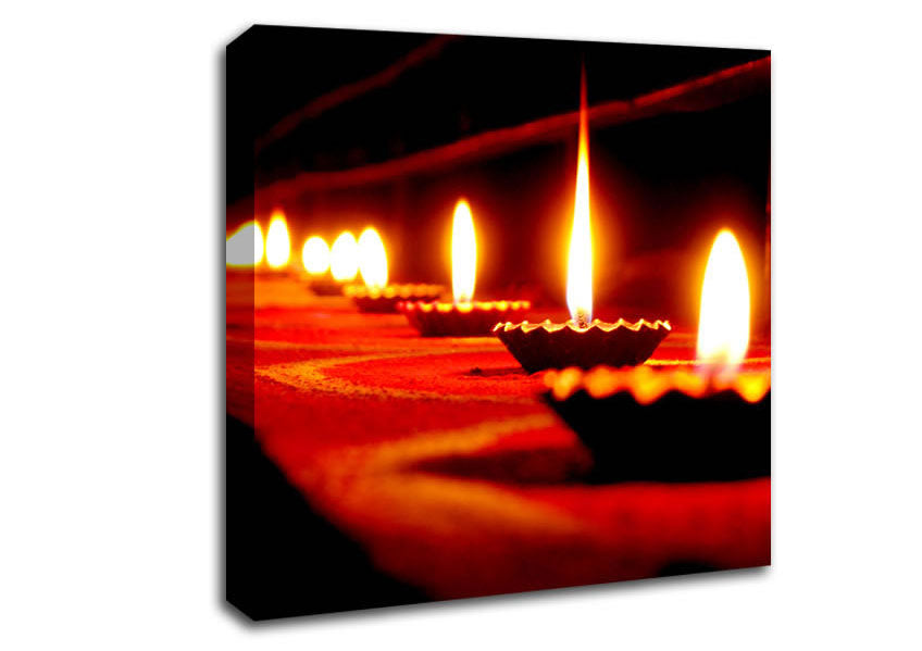 Flames Of Light Canvas Wall Art
