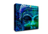 Retro Blue Green Buddha Canvas Wall Art