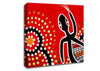 Aboriginal Red Gecko Sun Canvas Wall Art