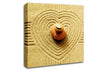 Love Heart Sand Stone Canvas Wall Art