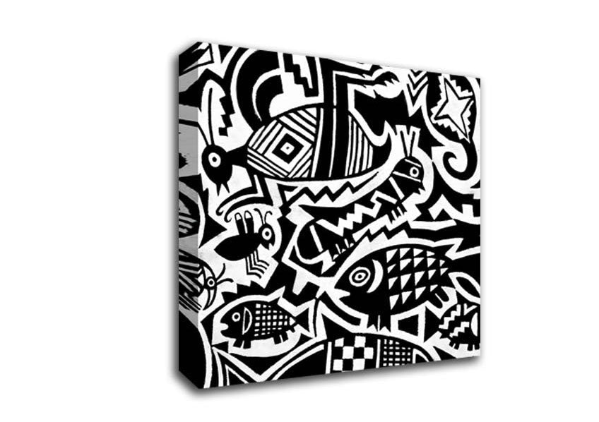 Tribal Hunter Gatherer Canvas Wall Art