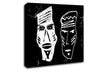 Mask Of Two Sides Canvas Wall Art