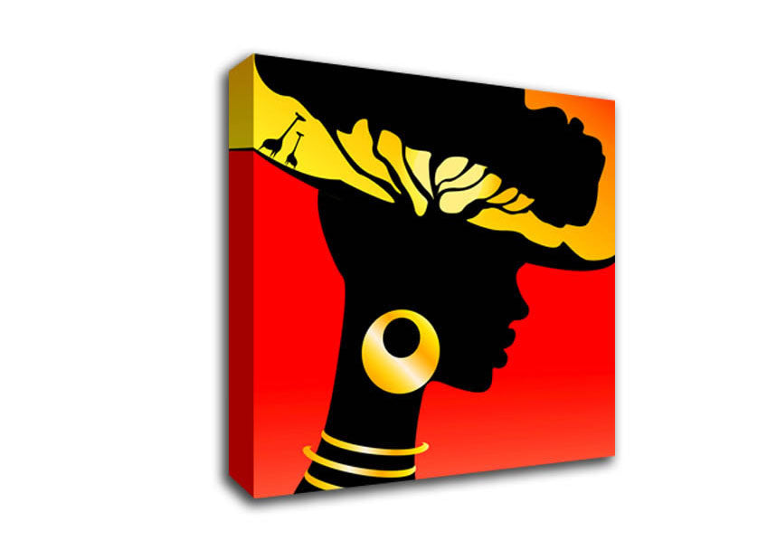 African Female Home Lands Canvas Wall Art