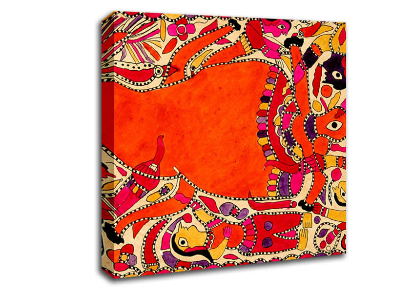 Aboriginal Madhubani Canvas Wall Art