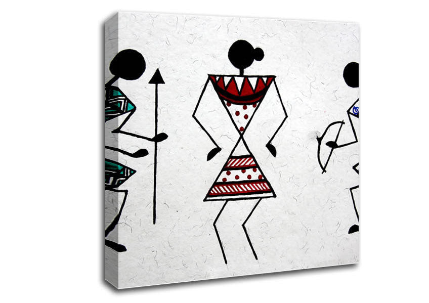 Warli-Albergo Dreams Canvas Wall Art
