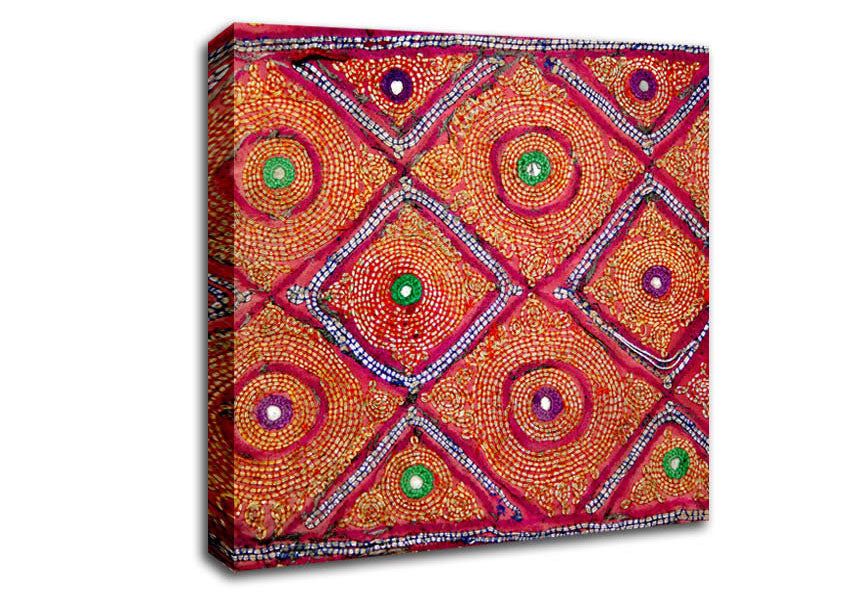 Aboriginal Geometric Shapes Canvas Wall Art