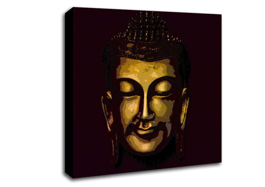Gently Smiling Buddha Canvas Wall Art