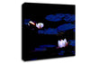 Pink Water Lily On Blue Canvas Wall Art