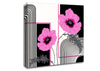 Pink Poppy Stripes Canvas Wall Art