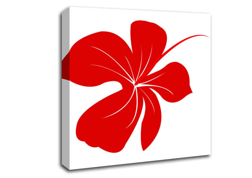 Red Bloom Canvas Wall Art