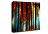 Blue Light Through The Orange Woodland Canvas Wall Art