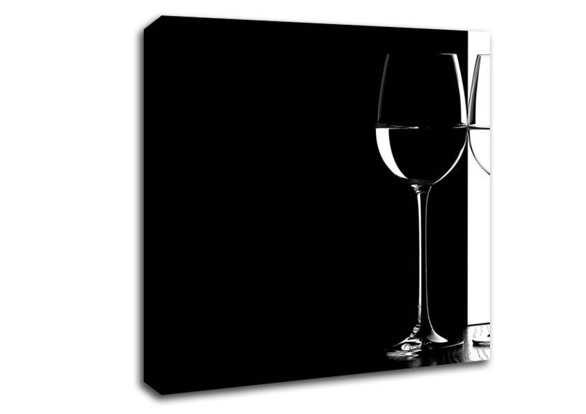 Black And White Glasses Canvas Wall Art