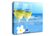 White Wine Glasses Canvas Wall Art
