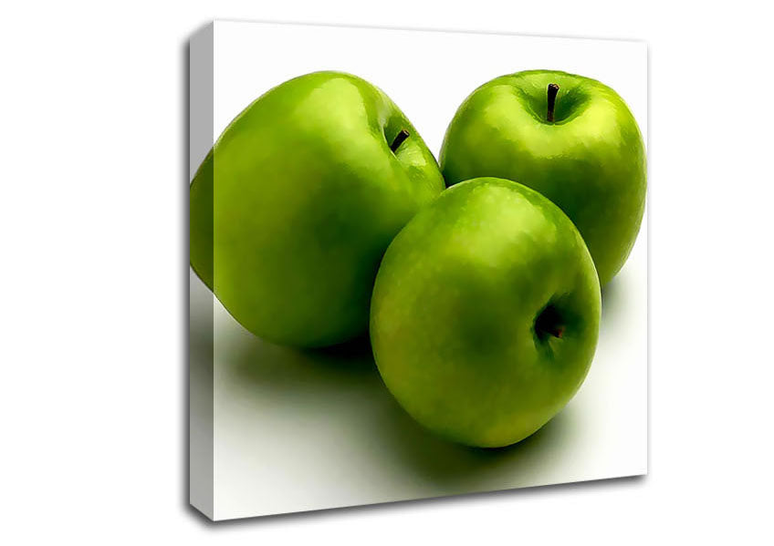 Shining Green Apples Canvas Wall Art