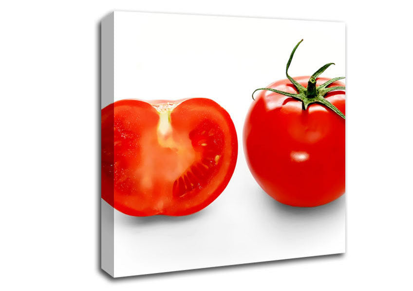 Red Tomato Sliced Canvas Wall Art