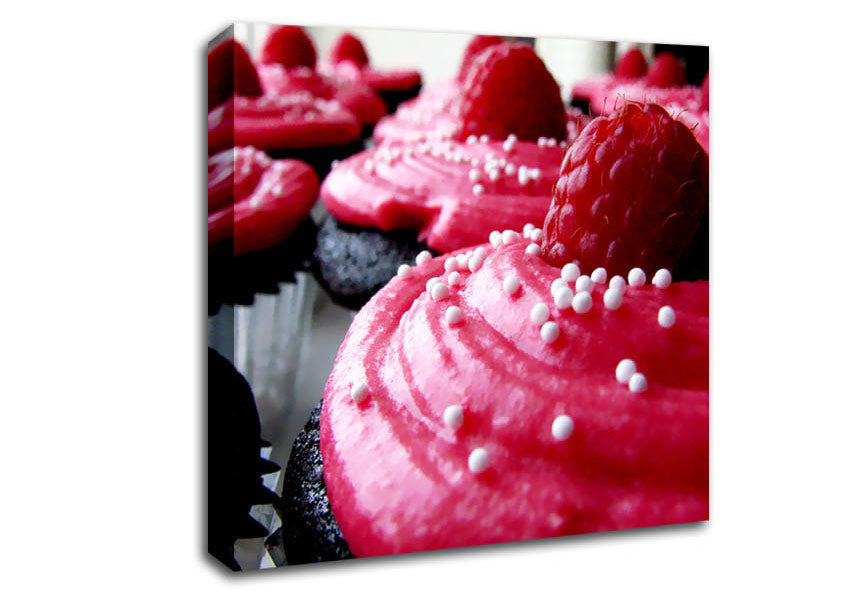 Pink Cupcakes Canvas Wall Art