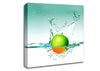 Orange Or Apple Splash Canvas Wall Art