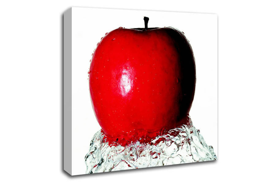 Red Apple Wave Canvas Wall Art