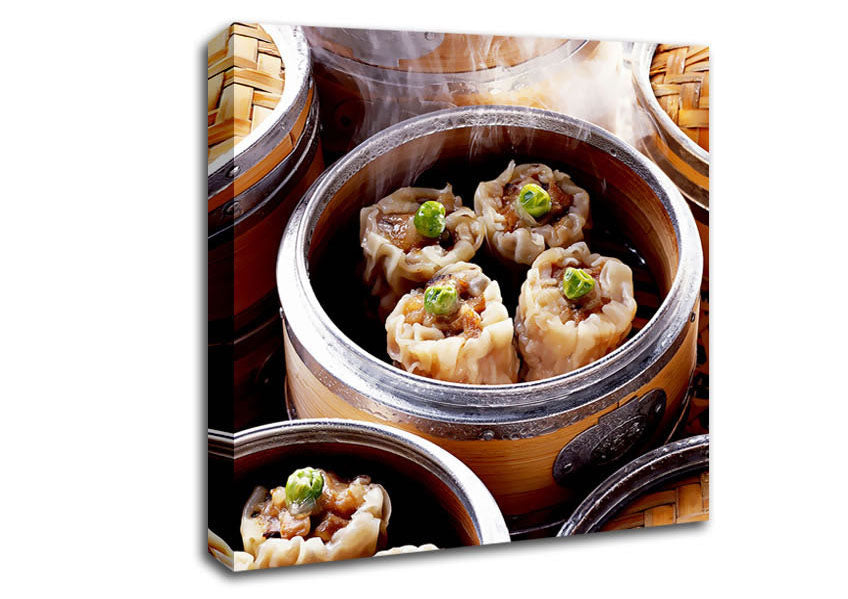Steaming Dimsum Canvas Wall Art