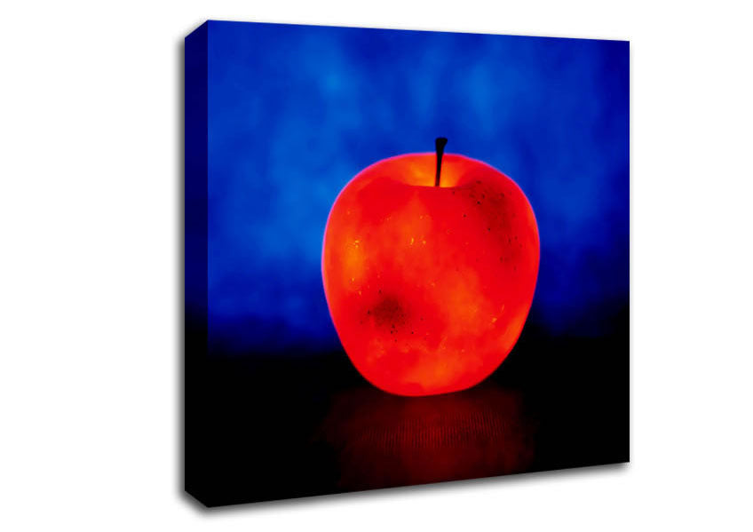 Red Apple Glow Canvas Wall Art