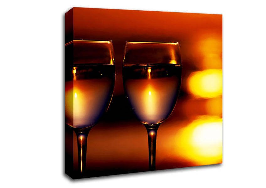 Sunset Wine Lovers Canvas Wall Art