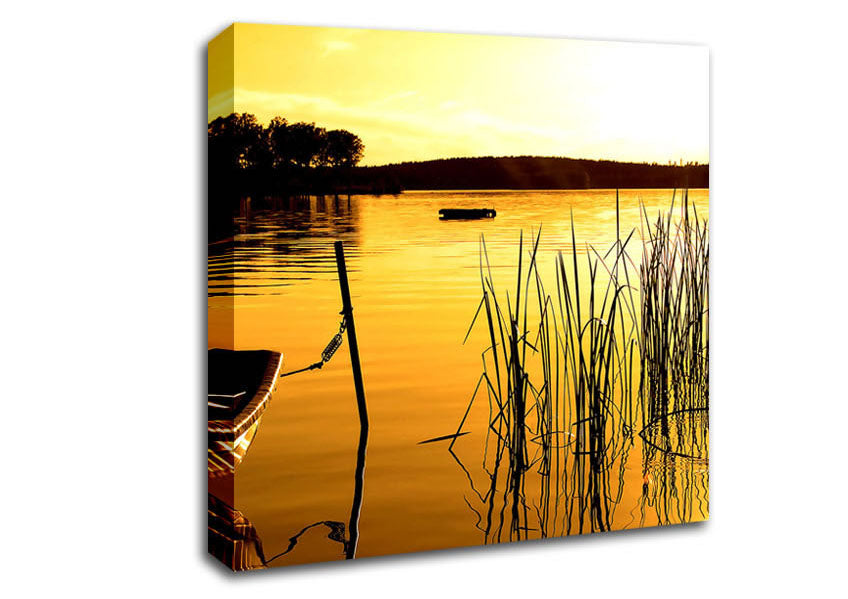 Golden Sunset Canvas Wall Art