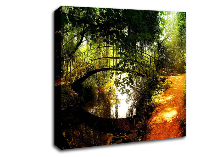 Arched Bridge Reflections Canvas Wall Art