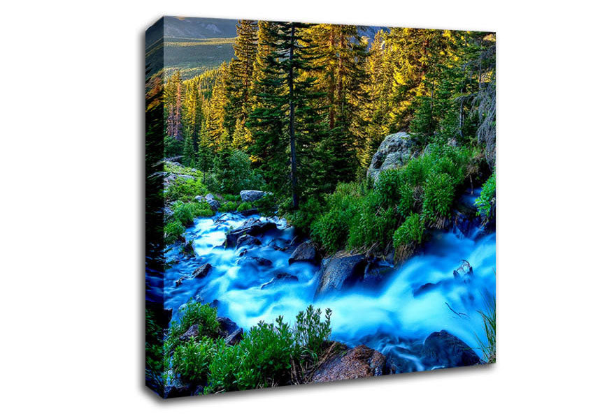 The Movement Of The Mountain Lake Canvas Wall Art