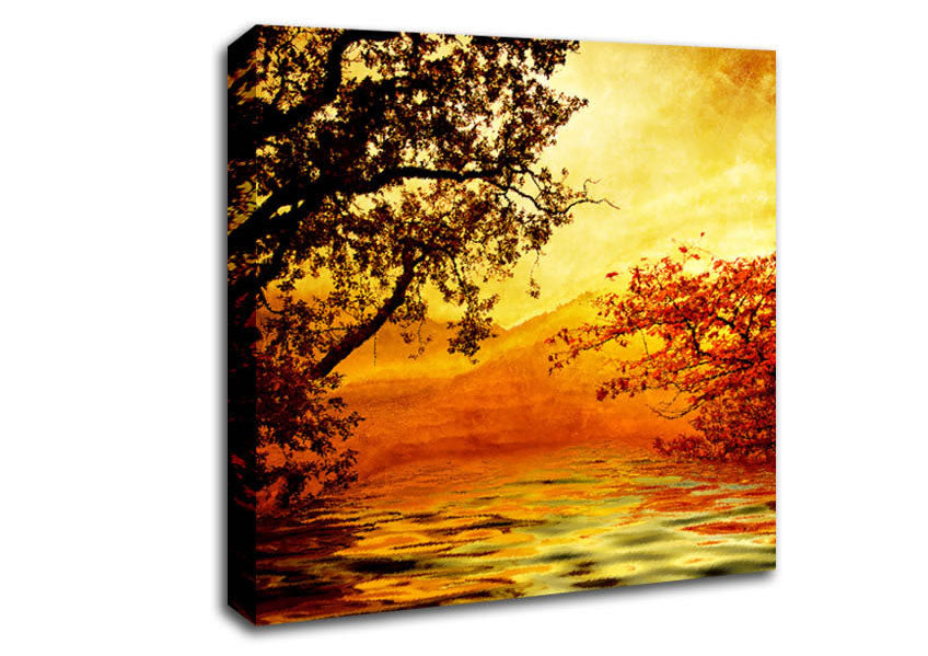 Ochre Lake Canvas Wall Art