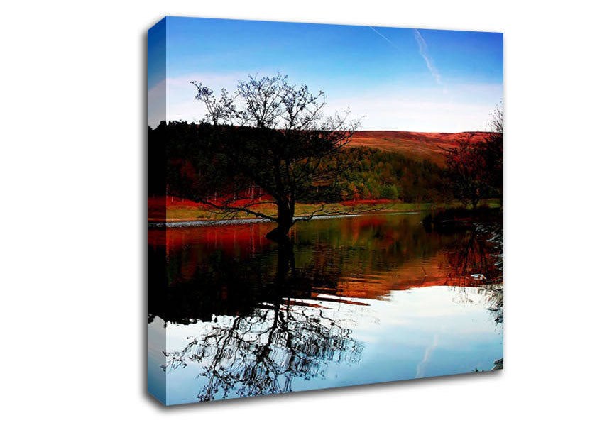 The Perfect Winter Lake Canvas Wall Art