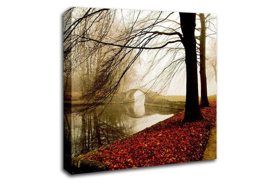Morning Mist River Walk Canvas Wall Art