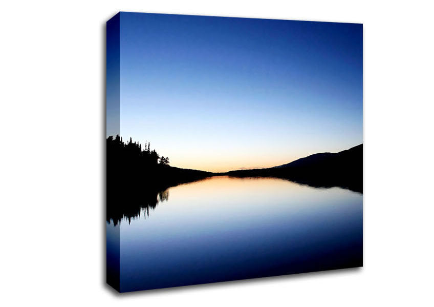 Blue Lake Reflections Canvas Wall Art