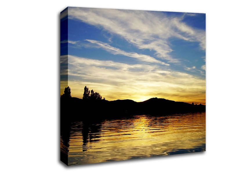Sunrise Over The Mountain Canvas Wall Art