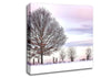 Trees And Fence Winter Canvas Wall Art