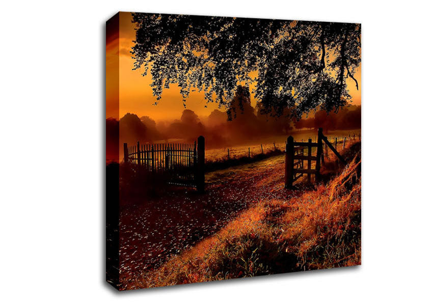 Old Road Gate Canvas Wall Art