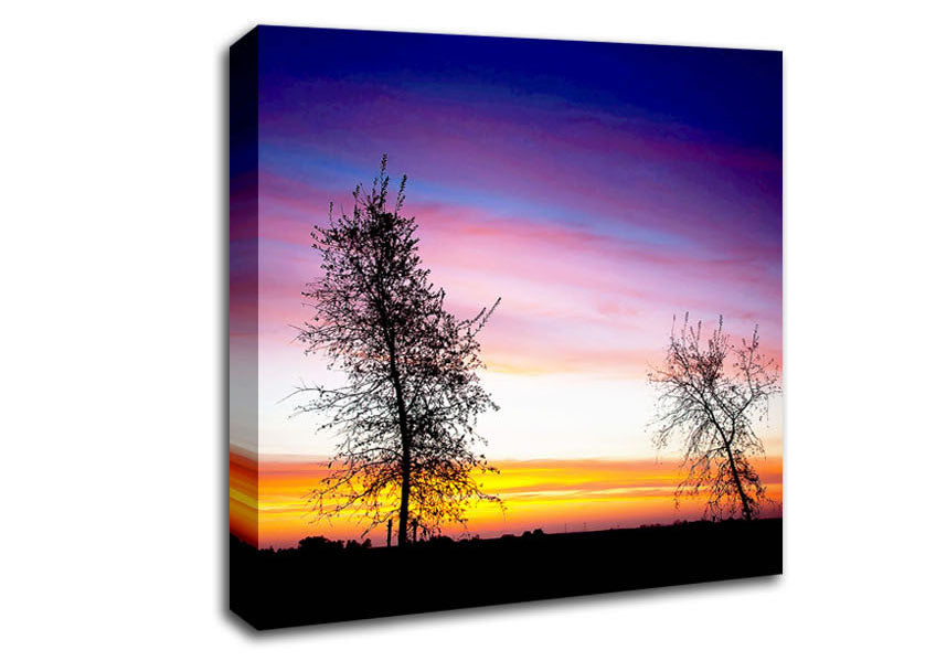 Winter Rainbow Sunrise Canvas Wall Art