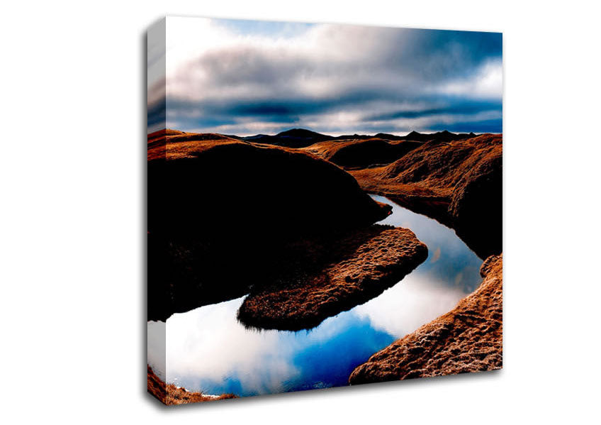 Small River Island Canvas Wall Art