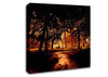 Park At Night City Canvas Wall Art