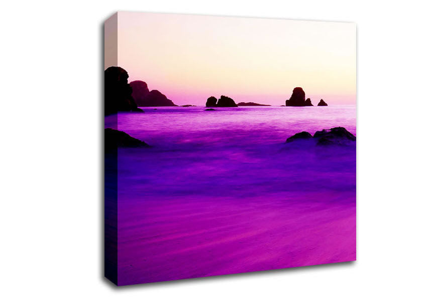 Purple Mist Of The Ocean Canvas Wall Art