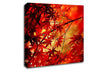 Red Leaves In Winter Canvas Wall Art