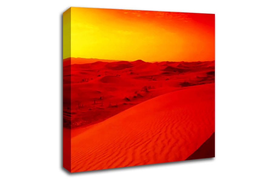Stunning Orange Sun Blaze Ocean Canvas Wall Art