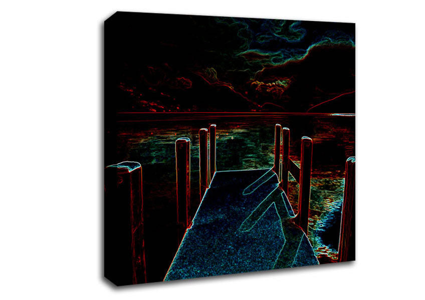 Abstract Pier Canvas Wall Art
