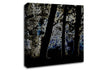 Neon Forrest At Night Canvas Wall Art