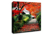 Red Autumn Garden Canvas Wall Art